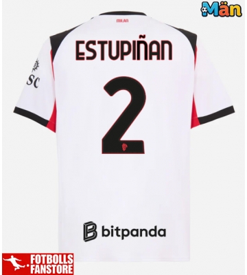 AC Milan Pervis Estupinan #2 Bortatröja 2025-26 Kortärmad